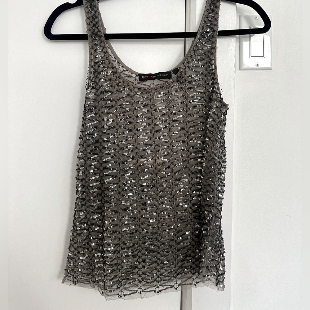 Sequin glitter top by Topshop / Kate moss collection